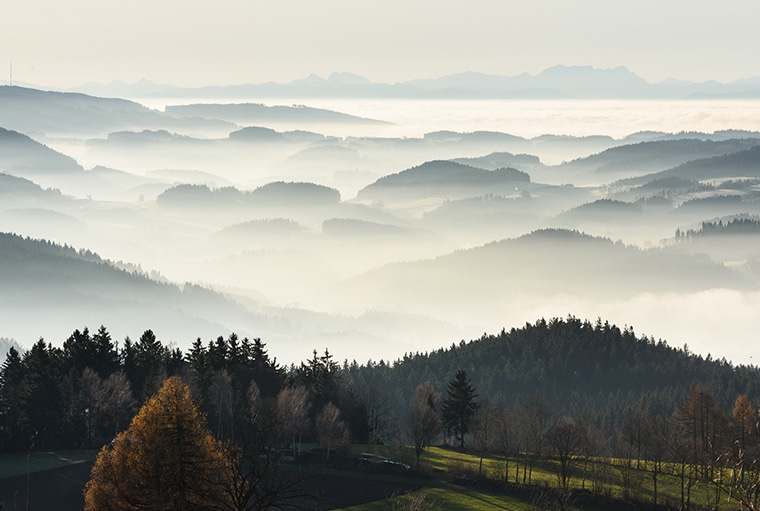 Nebelmeer über das Mühlviertel